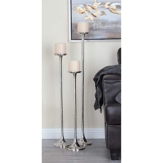Aluminum Modern Candle Holder Set
